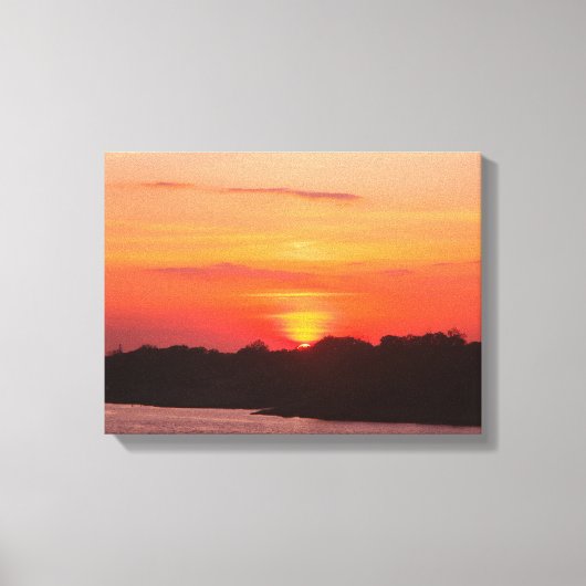 Savannah River Zonsondergang canvasprint Canvas Afdruk (Voorkant)