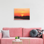 Savannah River Zonsondergang canvasprint Canvas Afdruk (Insitu (Woonkamer))