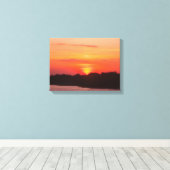 Savannah River Zonsondergang canvasprint Canvas Afdruk (Insitu (Houten vloer))