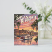 Savannah Riverfront Briefkaart (Staand voorkant)