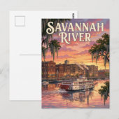 Savannah Riverfront Briefkaart (Voorkant / Achterkant)