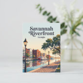 Savannah Riverfront Georgia Briefkaart (Staand voorkant)
