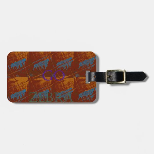 Savannah Safari Lets Go Zebra Hakuna Matata mot Bagagelabel (Voorkant horizontaal)