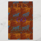 Savannah Safari Lets Go Zebra Hakuna Matata mot Briefpapier (Voorkant)