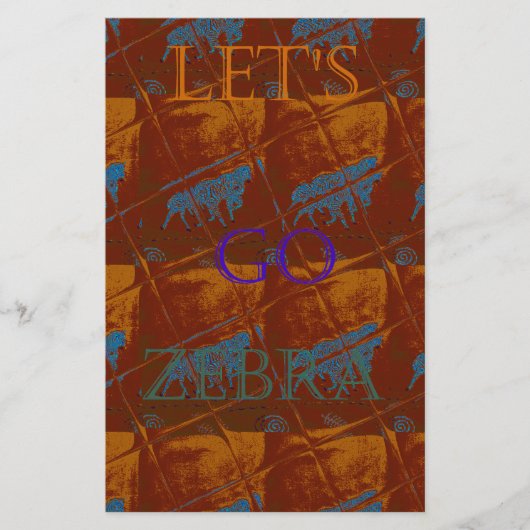 Savannah Safari Lets Go Zebra Hakuna Matata mot Briefpapier (Voorkant)