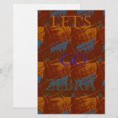 Savannah Safari Lets Go Zebra Hakuna Matata mot Briefpapier (Voorkant / Achterkant)