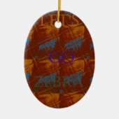 Savannah Safari Lets Go Zebra Hakuna Matata mot Keramisch Ornament (Voorkant)