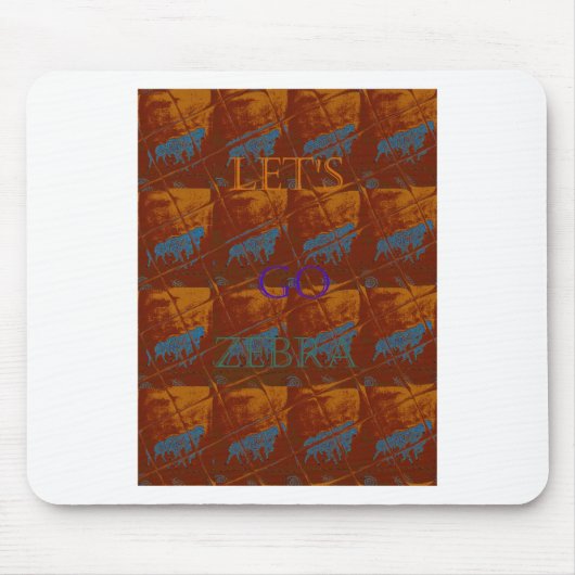 Savannah Safari Lets Go Zebra Hakuna Matata mot Muismat (Voorkant)