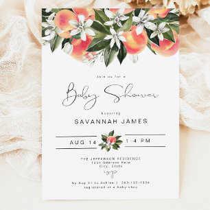 SAVANNAH Schattige Kleine Perzik Baby shower Kaart