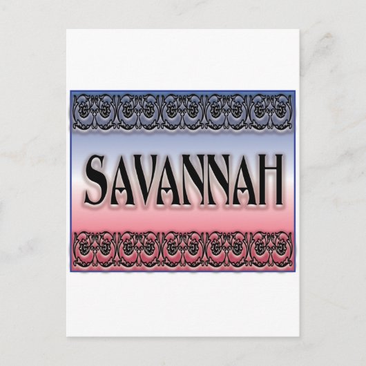 Savannah Scrollwork Briefkaart (Voorkant)