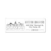 Savannah Skyline | Aangepast adres Zelfinktende Stempel (Design)