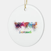 Savannah skyline in waterverf keramisch ornament (Links)