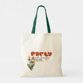 Savannah Squad Peach Bridesmaid Retro Bachelorette Tote Bag (Achterkant)