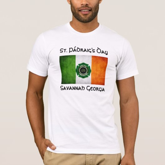 Savannah St. Patrick's brandweerman T-shirt (Voorkant)