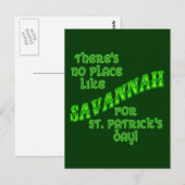 SAVANNAH St Patricks Day Briefkaart (Voorkant / Achterkant)