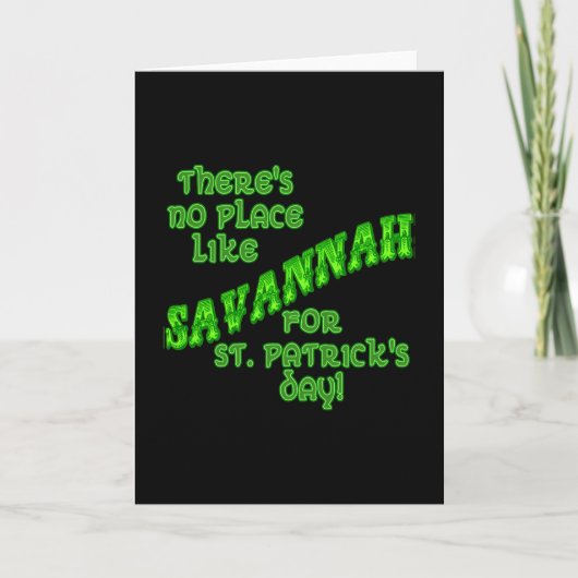 SAVANNAH St Patricks Day Kaart (Voorkant)