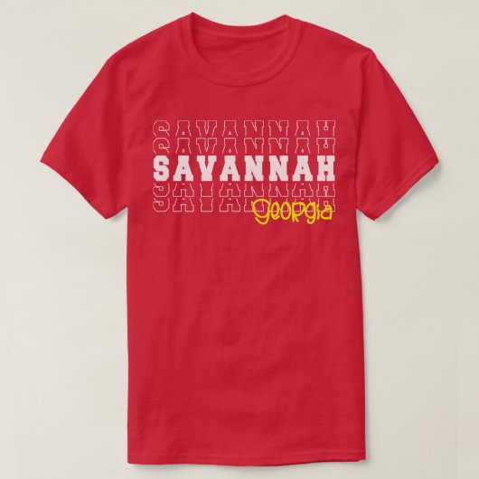 Savannah stad Georgia Savannah GA T-shirt (Design voorkant)