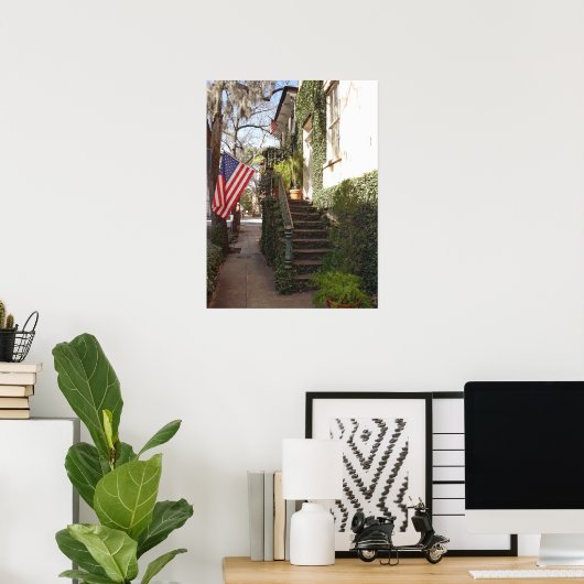 Savannah Staircase Framed Print (Thuiskantoor)