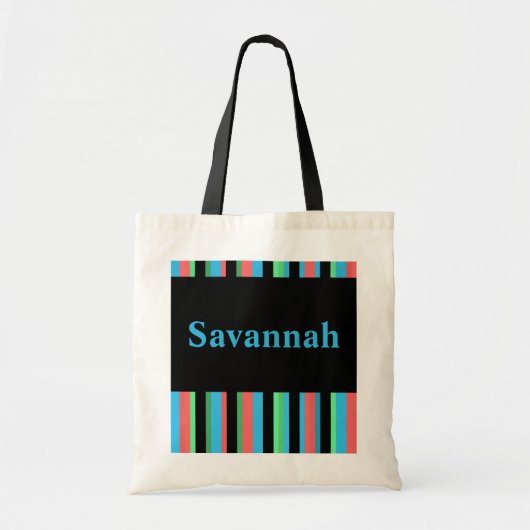 Savannah  Striped Canvas tas (Voorkant)