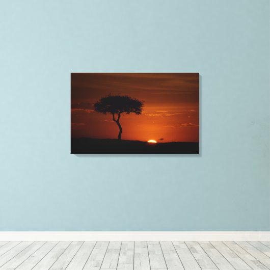 Savannah Sunset Canvas Afdruk (Insitu (Houten vloer))