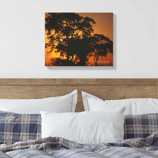 Savannah Sunset Canvas Afdruk (Insitu (Slaapkamer))
