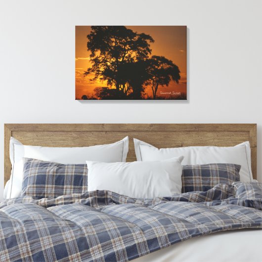 Savannah Sunset Canvas Afdruk (Insitu (Slaapkamer))