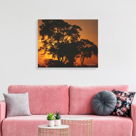 Savannah Sunset Canvas Afdruk (Insitu (Woonkamer))