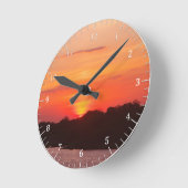 Savannah Sunset Clock Ronde Klok (Hoek)