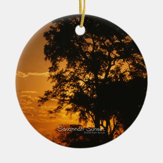 Savannah Sunset Keramisch Ornament (Voorkant)