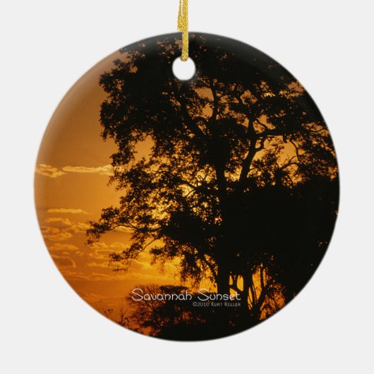 Savannah Sunset Keramisch Ornament (Achterkant)
