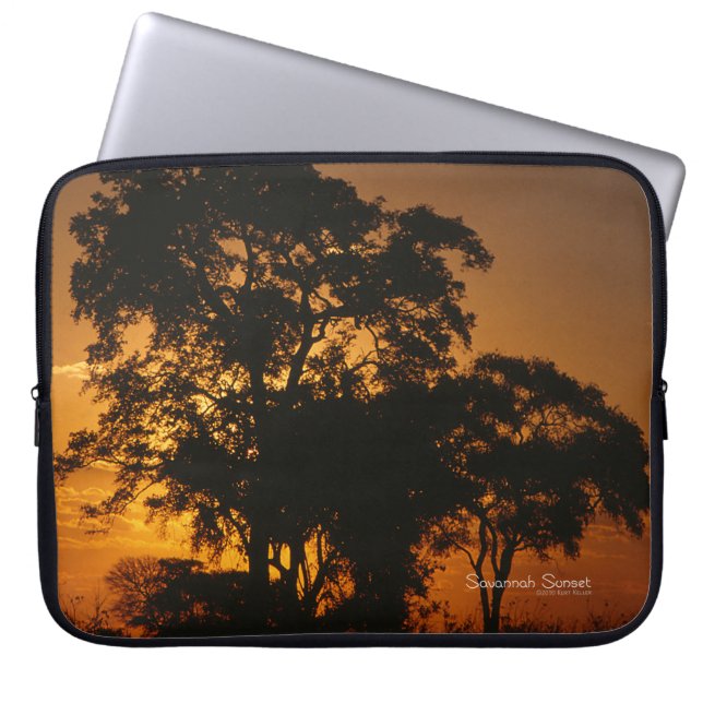 Savannah Sunset Laptop Sleeve (Voorkant)