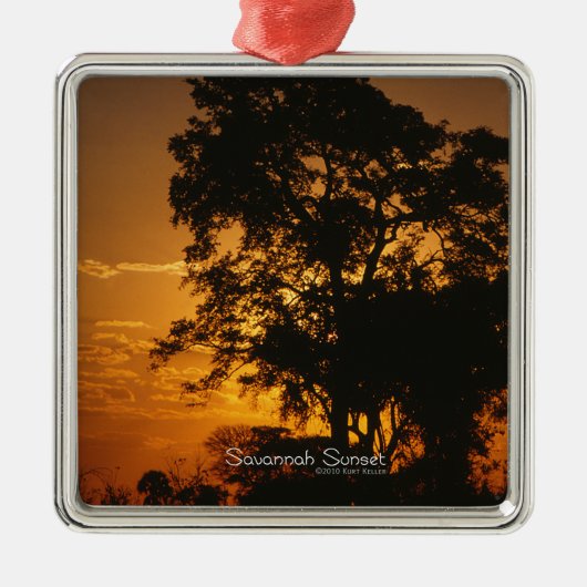 Savannah Sunset Metalen Ornament (Voorkant)