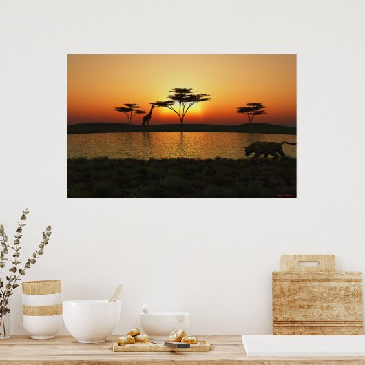 Savannah Sunset Poster (Keuken)