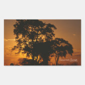 Savannah Sunset Rechthoekige Sticker (Voorkant)