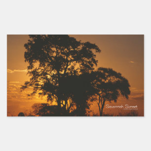Savannah Sunset Rechthoekige Sticker