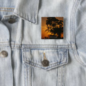 Savannah Sunset Vierkante Button 5,1 Cm (In situ)