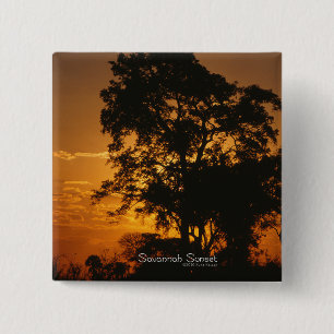 Savannah Sunset Vierkante Button 5,1 Cm
