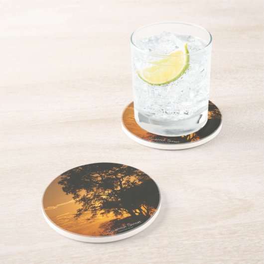 Savannah Sunset Zandsteen Onderzetter (Zijkant)