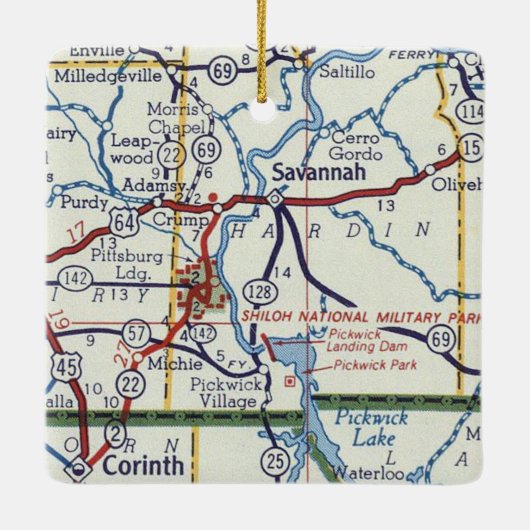 Savannah TN Keramisch Ornament (Achterkant)