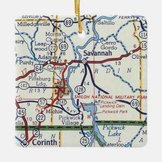 Savannah TN Keramisch Ornament (Voorkant)