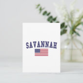 Savannah US Flag Briefkaart (Staand voorkant)