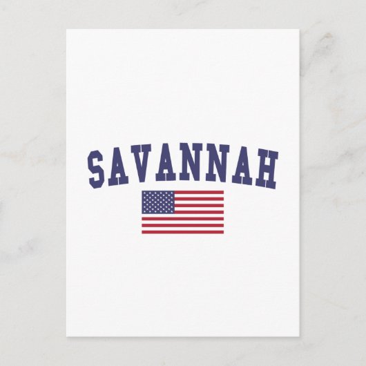 Savannah US Flag Briefkaart (Voorkant)