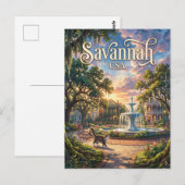 Savannah USA Briefkaart (Voorkant / Achterkant)