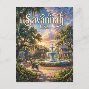 Savannah USA Briefkaart