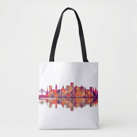 Savannah USA Skyline Tote Bag (Voorkant)