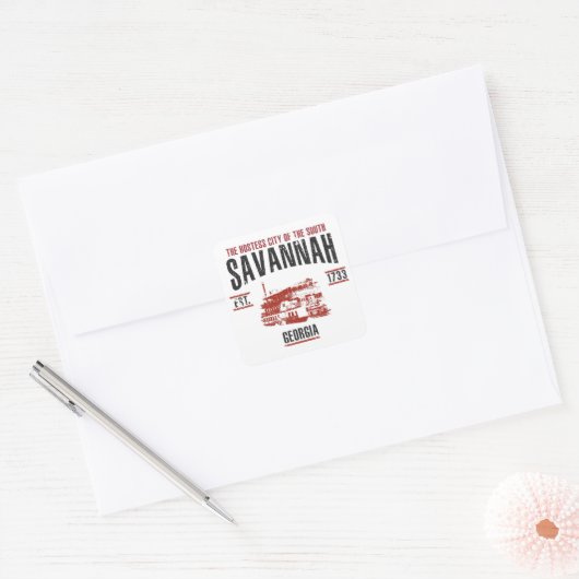 Savannah Vierkante Sticker (Envelop)