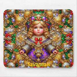 SAVANNAH ~ Vintage kerstpop ~ Mousepad Muismat