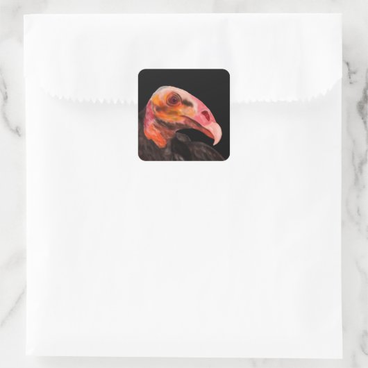 Savannah Vulture Vierkante Sticker (Tas)