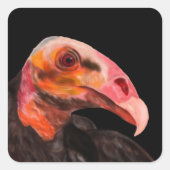 Savannah Vulture Vierkante Sticker (Voorkant)