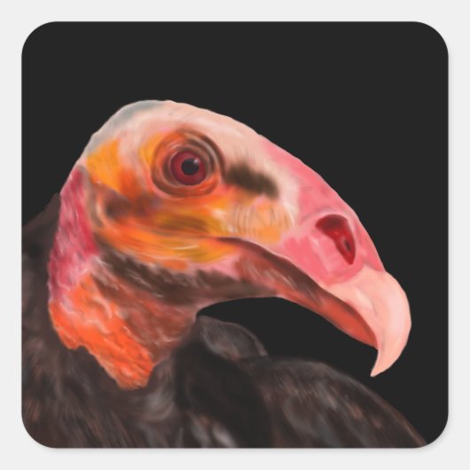 Savannah Vulture Vierkante Sticker (Voorkant)